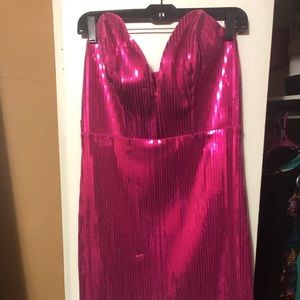 NWT Express Sequins Strapless Dress